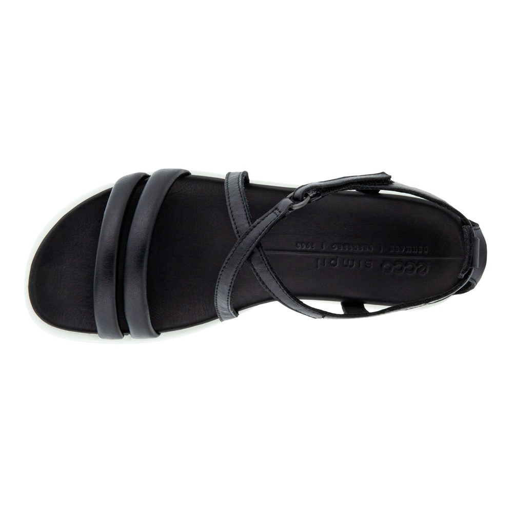 Womens Sandals - ECCO Simpil Flat - Black - 3210PILBV